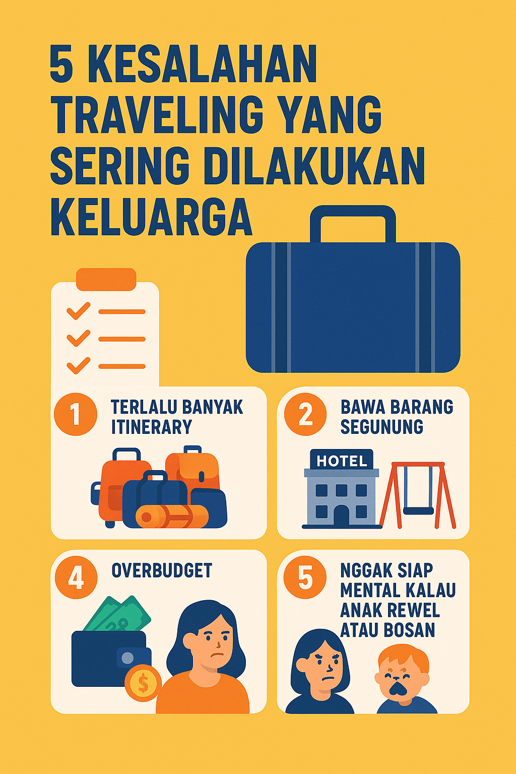 Lima Kesalahan Traveling yang Sering Dilakukan Keluarga (Dan Gimana Biar Nggak Keulang Lagi!)