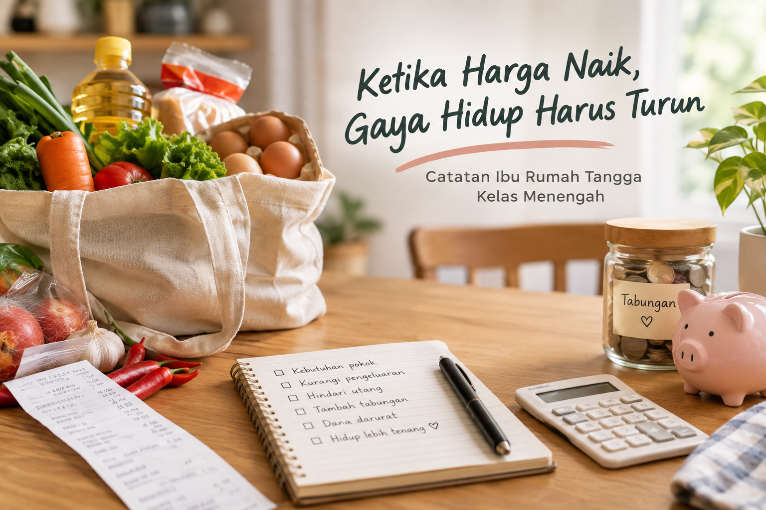 Ketika Harga Naik, Gaya Hidup Harus Turun: Catatan Ibu Rumah Tangga Kelas Menengah